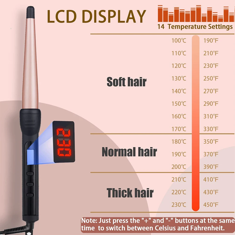 Hair Curler Ceramic Curling Iron Professional Curling Hair Tools 1-1/2 Inch Cone Electric Wand Roller Fast Heat Curlers hair curler hair iron hair tools