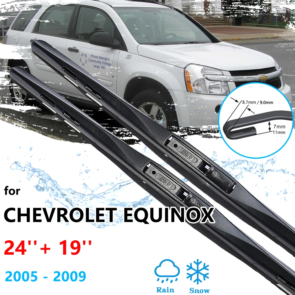 

Щетки стеклоочистителя передние резиновые для Chevrolet Equinox Pontiac торрент 2005 2006 2007 2008 2009