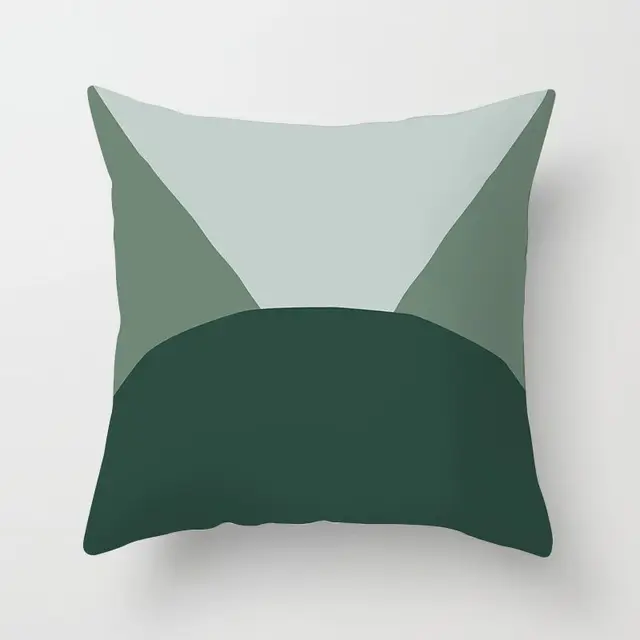 Sweet Mint Green Print Cushion Cover – Geometric Decorative Pillowcase (45×45cm) 3