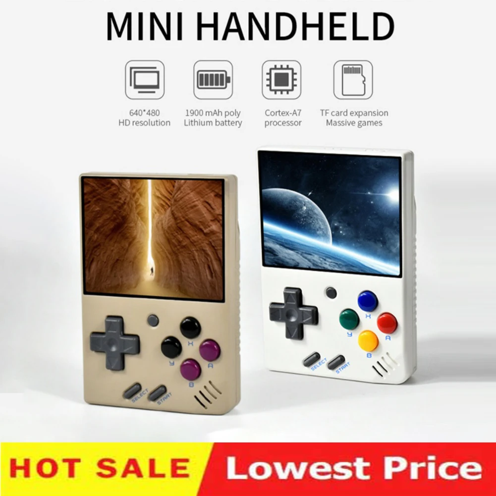 Miyoo Mini 2.8 inch IPS Screen Retro Video Gaming Console Open Source Portable Handheld Game Players for FC GBA PS Kids Gift