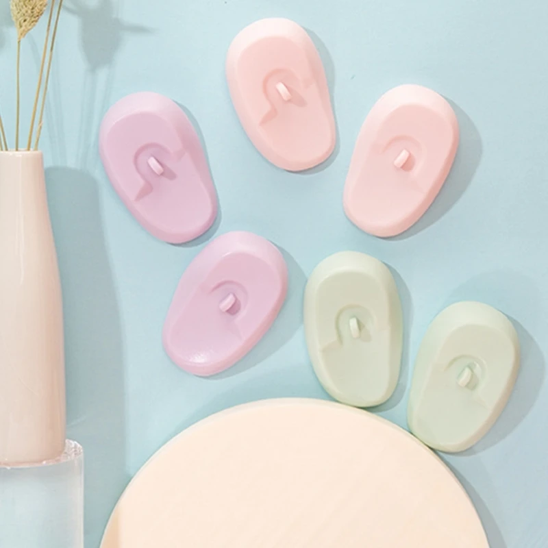 Y1UF 1Pair Hair Ear Cover Salon Silicone Hair Dyeing Soft Earmuffs Coloring Tool