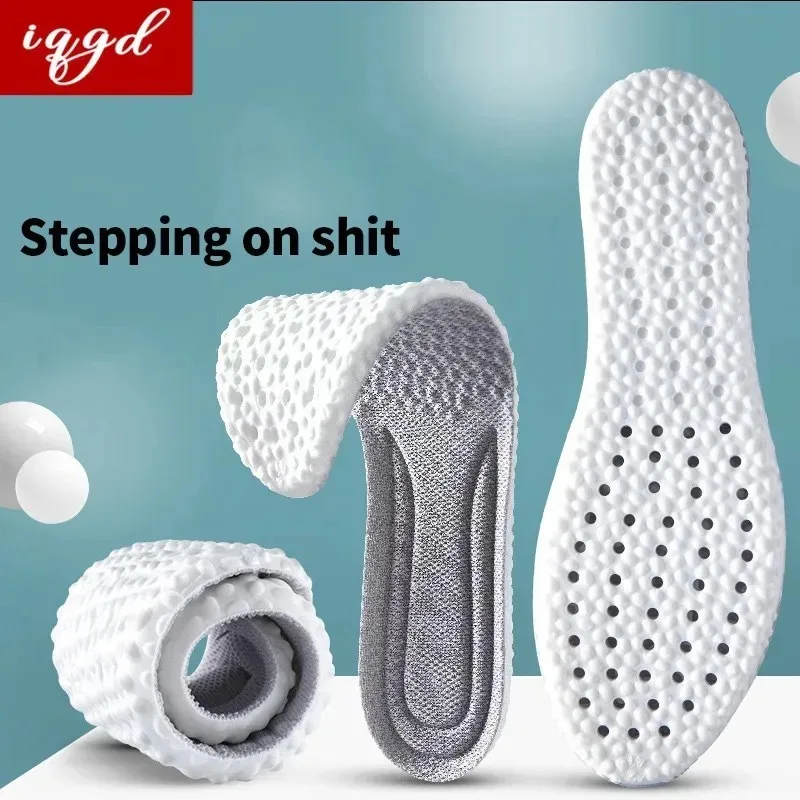 1 Pair Shock Absorption Comfortable Breathable Deodorant Insoles Breathable, Shock Absorption, Arch Support Inserts For Feet