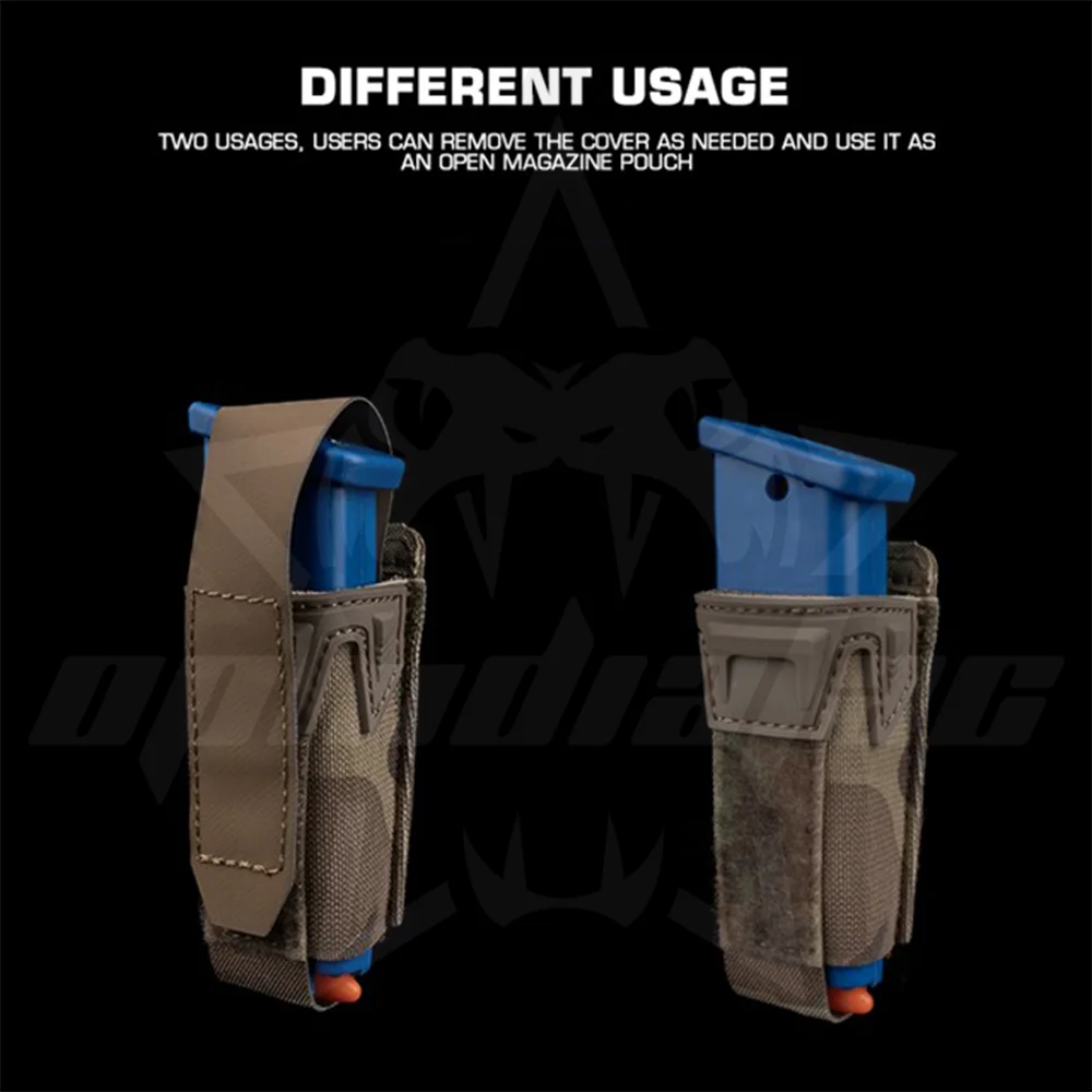 Description Picture 6 of itemOPHIDIAN Single Mag Pouch 9mm Battle Belt Mag Pouches Knife Flashlight Holster Gear MOLLE Compatible for Hunting Shooting