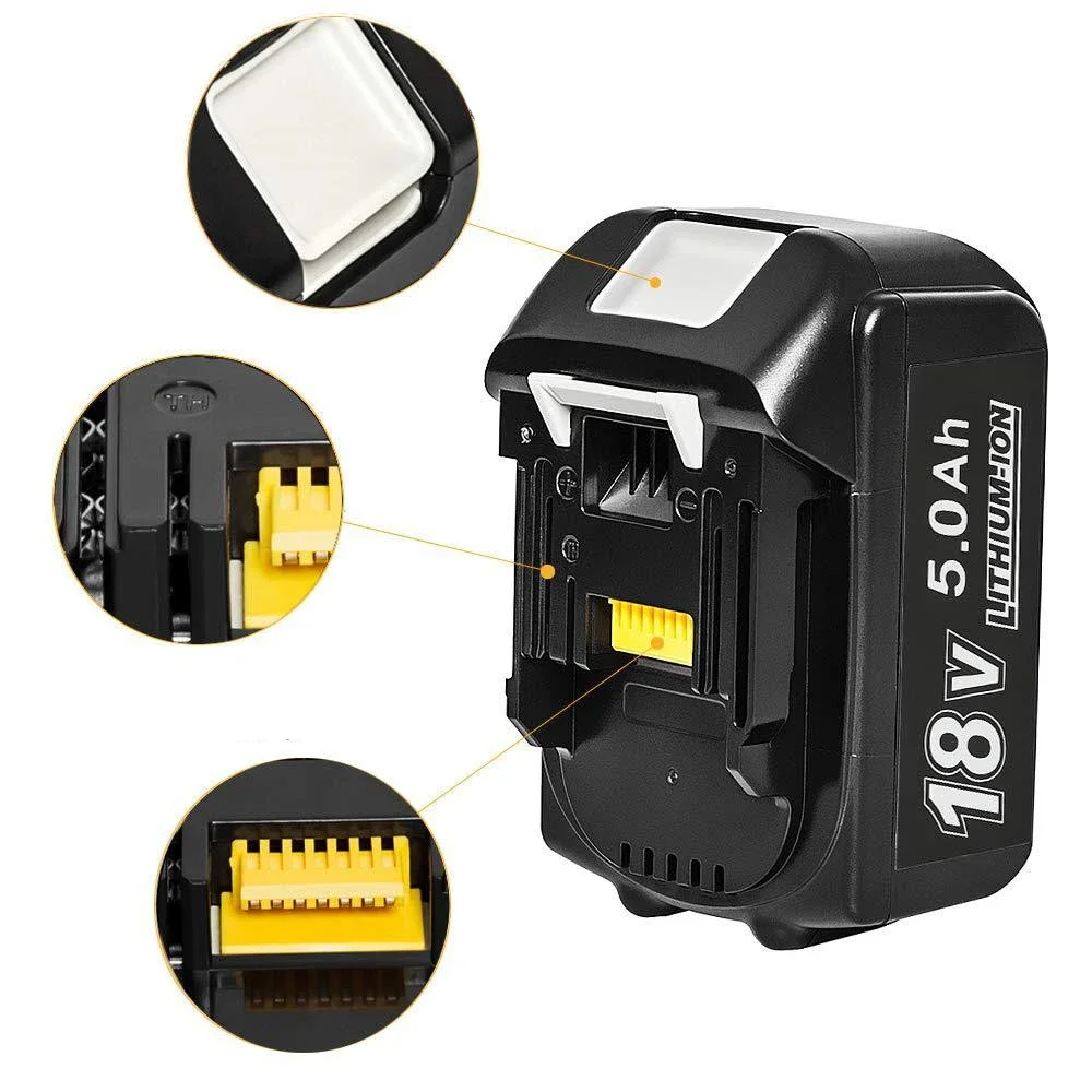 Power Tool Battery Rechargeable Lithium Batteries 18V 6000mAh Makita Battery with LED Li-ion Replacement LXT BL1860B BL1860 BL1850 For Makita