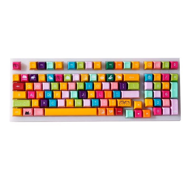 Milho Cob Perfil Keycaps Abs Keycaps para Teclado Mecânico Dandelion Amor Keycap Personalizado Personalidade 150 116 100 Chaves Cor - Imagem 2