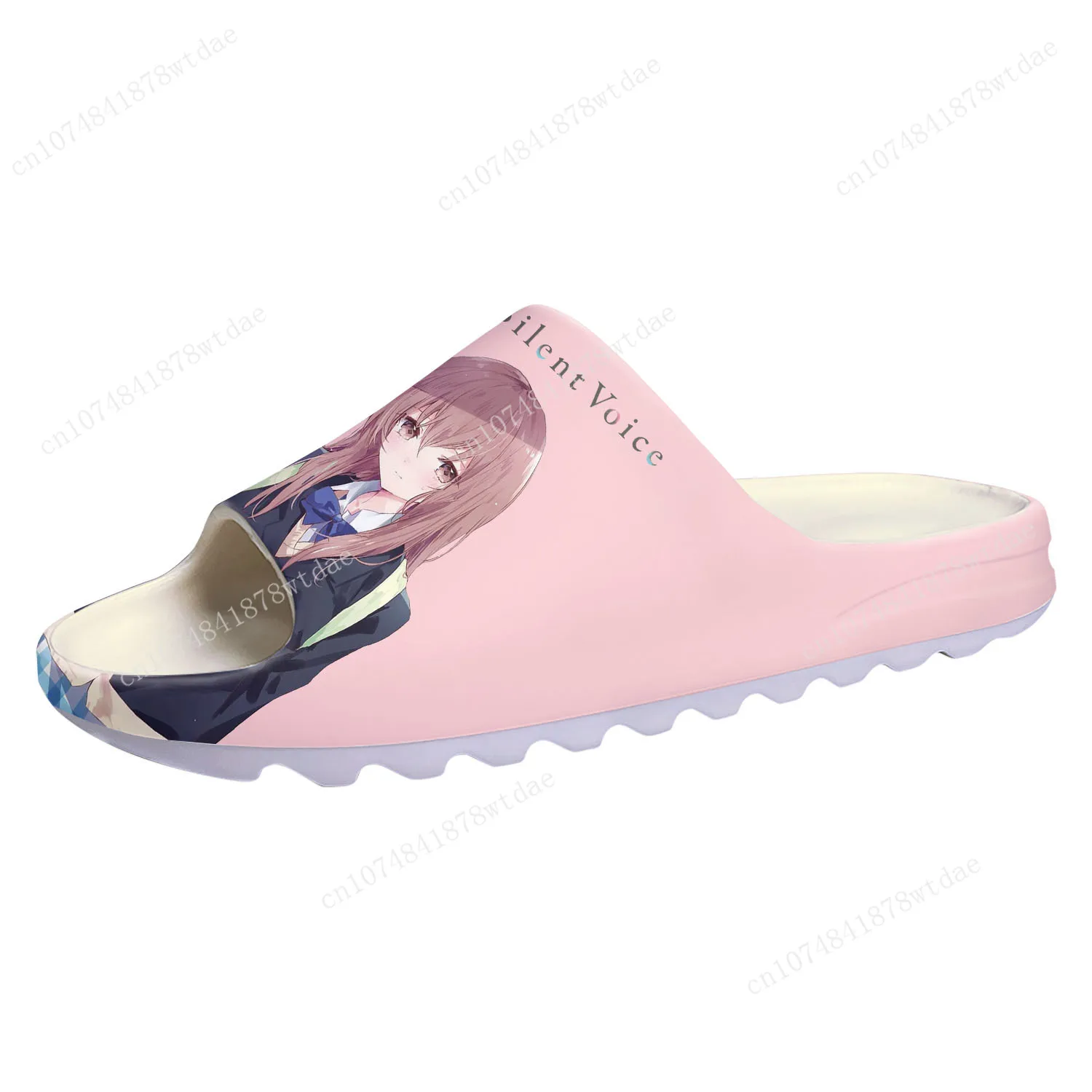 

A Silent Voice Soft Sole Sllipers Mens Womens Teenager Home Clogs Japanese Anime Step In Water Shoes On Shit Customize Sandals