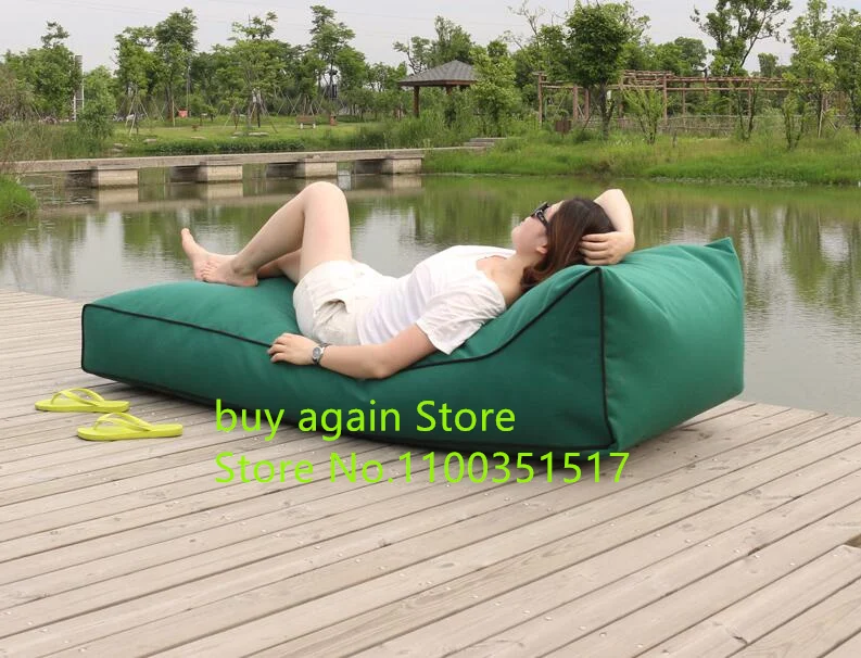 Waterproof lazy beanbag sofa outdoor bean bag high quality waterproof recliner cozy chair cover only