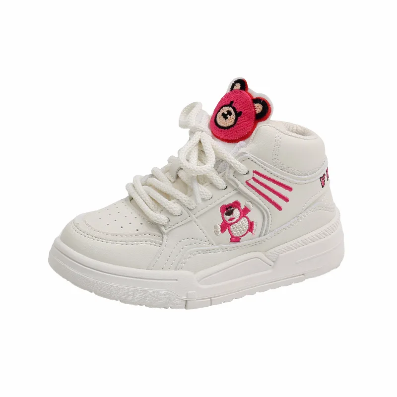 

Children's Leather Surface Breather Comfortable Sneaker Soft Non Slip Rubber Sole Boys Girls Girls' Fashionable Board Shoes