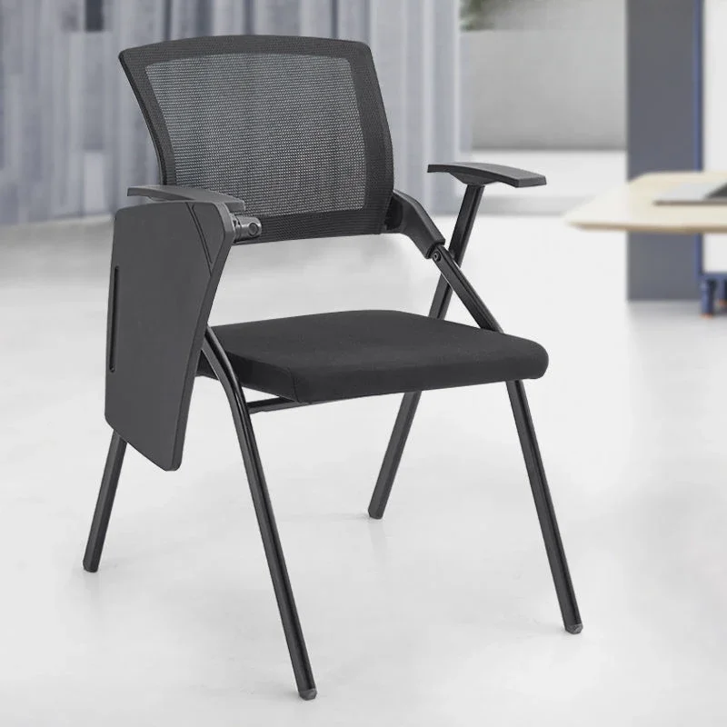 simplicity-with-writing-board-training-chair-office-staff-chair-foldable-mesh-computer-chair-with-wheels-leisure-chair