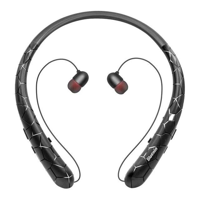 Impermeável sem fio Neckband Headset, fone de ouvido com cancelamento de ruído, Earbuds retráteis para Office Sports, Bluetooth Compatível 5.0 5