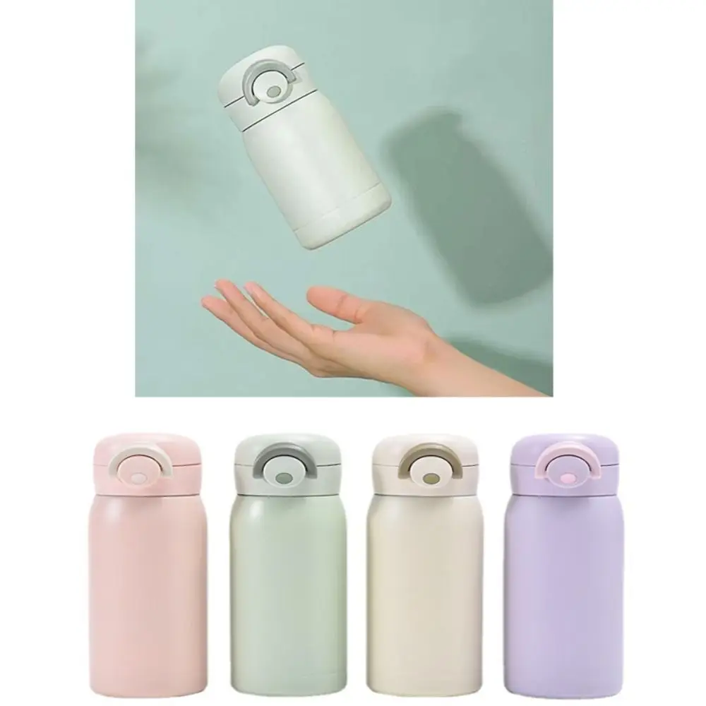 Pop-up Lock Mini Thermos Cup 304 Stainless Steel 220/320ml Insulated Pocket Cup Small Capacity Vacuum Flask Hot/ice Water