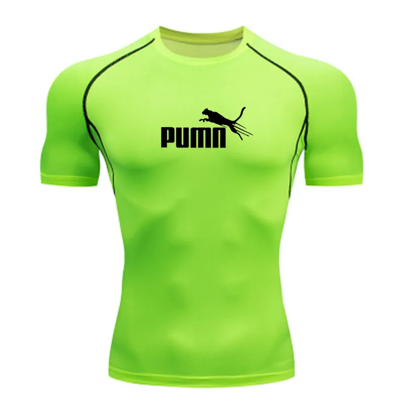 Abbigliamento Sportivo da Uomo, Maglietta a Compressione a Maniche Corte ad Asciugatura Rapida per Palestra, Fitness, Corsa, Sport e Bodybuilding - immagine 6