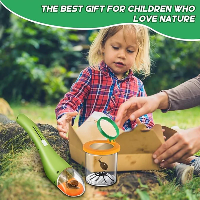 Insect Bug Catcher Magnifying Insect Bug Box Viewing Insects Explore Contactless Quick Release Insects Catching Tool for Kids 4