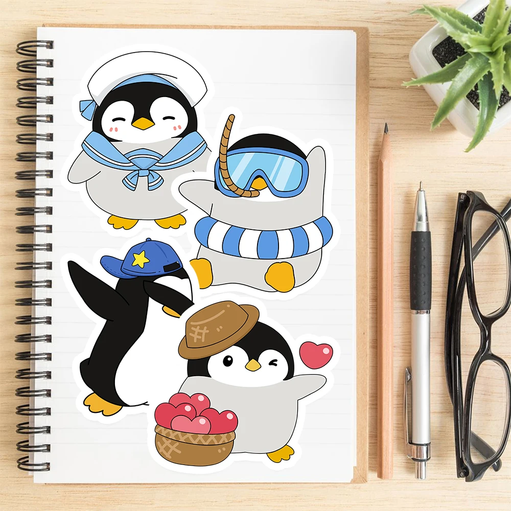 8/16/24PCS Pinguin Tier Puzzle Aufkleber Make-A-Face DIY Montage Spaß Puzzle Konto Material Wasserdichte Aufkleber – Detail 12