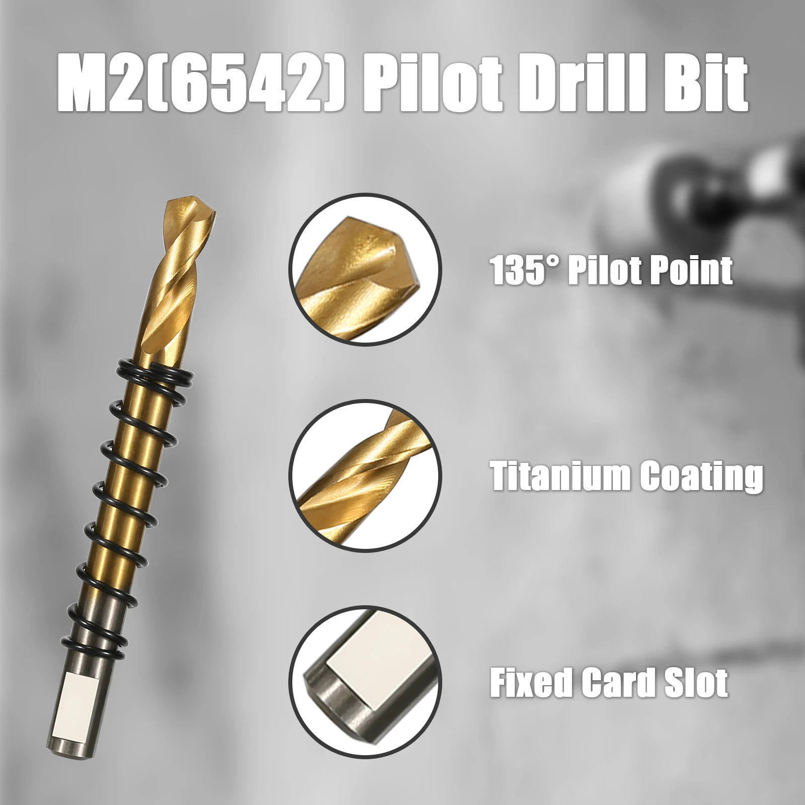 6PCS 68mm TCT Titanium-Plated Pilot Drill Bit Plated Center Drill Pilot Pin Hole Saw Bit for Metal Stainless Steel drill bits for metal