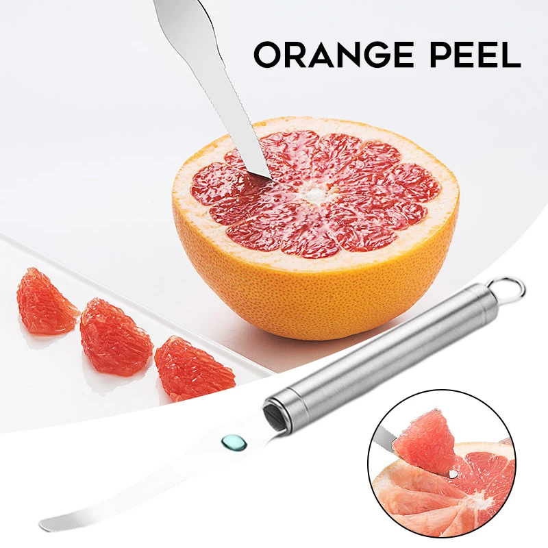 Stainless Steel Orange Peeler Orange grapefruit knife Multipurpose Citrus Lemon Cutter Grapefruit Meat Picker Kitchen Tool