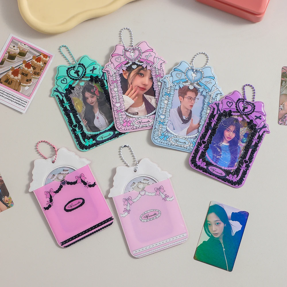 Cake Lace Kpop 3Inch Photocard Holders Sweet Girls Card Holder Sleeves Kawaii Stationary photo card holder