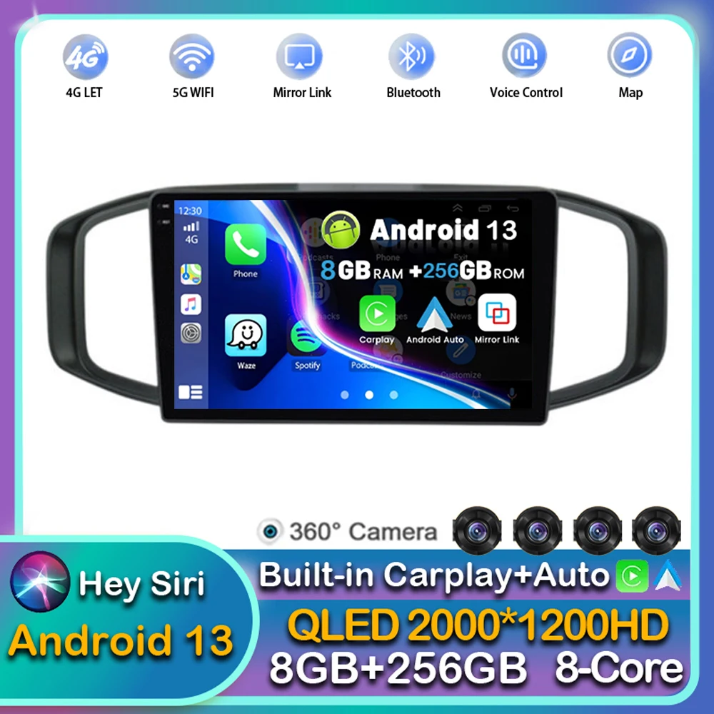 

Android 13 Carplay Auto Car Radio For Morris Garages MG3 2017 2018 2019 Multimedia Player GPS Stereo Navigation WIFI+4G DSP 2din
