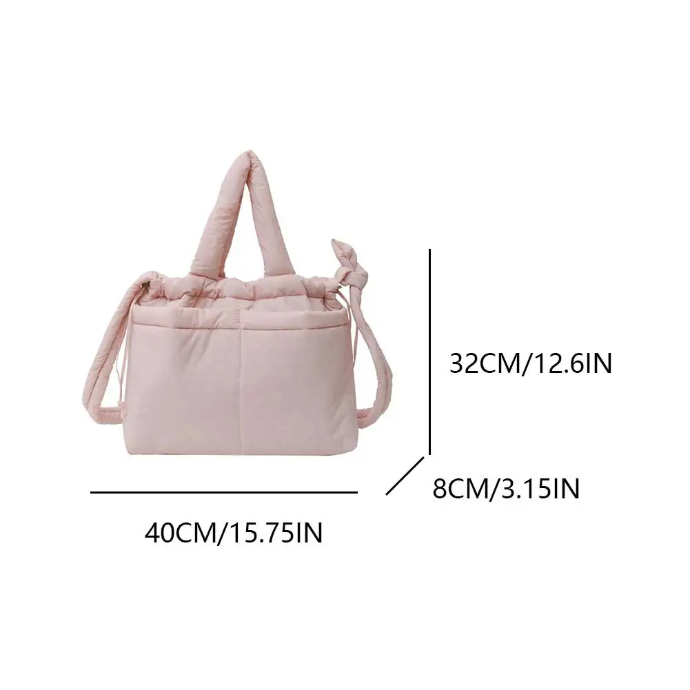 Women Puffer Tote Bag Soft Commuting Bag Adjustable Strap Stylish Crossbody Bag Multi-pockets Trendy Messenger Bag Chic Hobo Bag 2