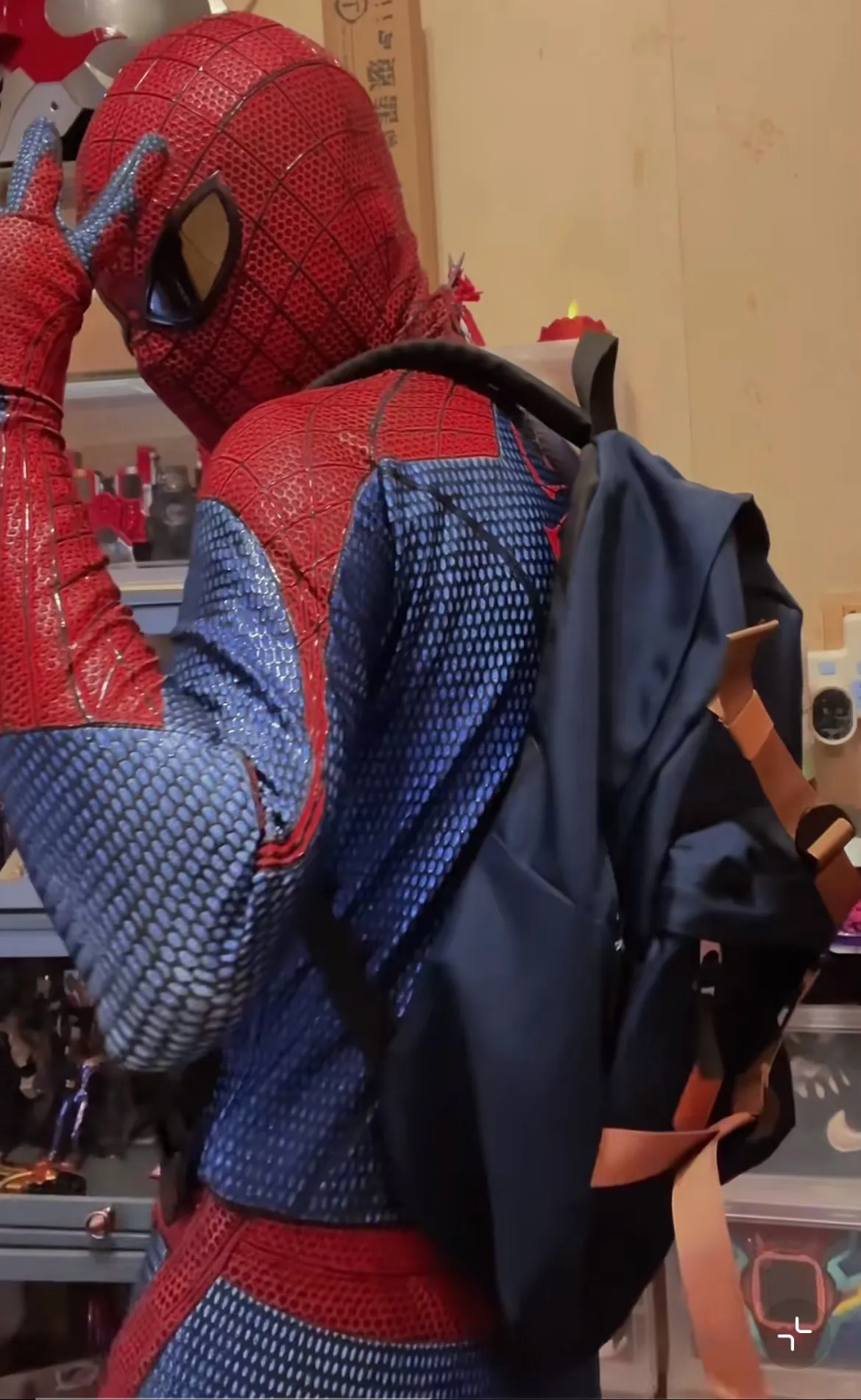 マスク付きカスタマイズアメイジングスパイダーマンスーツ 1:1 3D