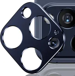 Natural Titanium Camera Lens Protection Cover - Premium Protector Accessory for iPhone 13 (Dark Blue)