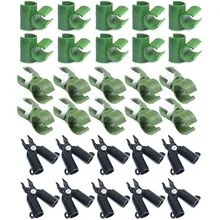  30/35pcs Garden Plastic Clips Plant Support Fixed Connector A-Type Bracket Climbing Frame Set Cross-buckle Fixing Joints 