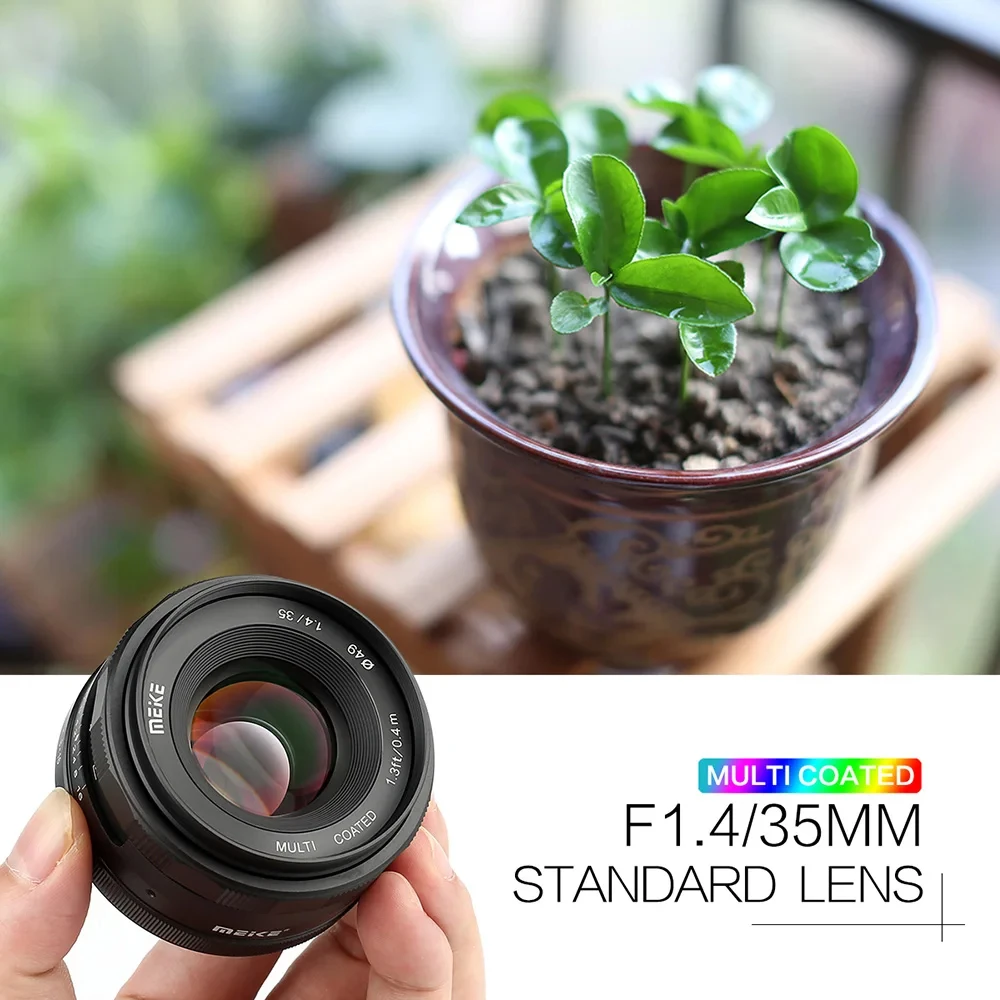 MEKE 35mm F1.4 APS-C 광각 대구경 프라임 렌즈 ( E, 후지 FX, 캐논 EF-M 호환)