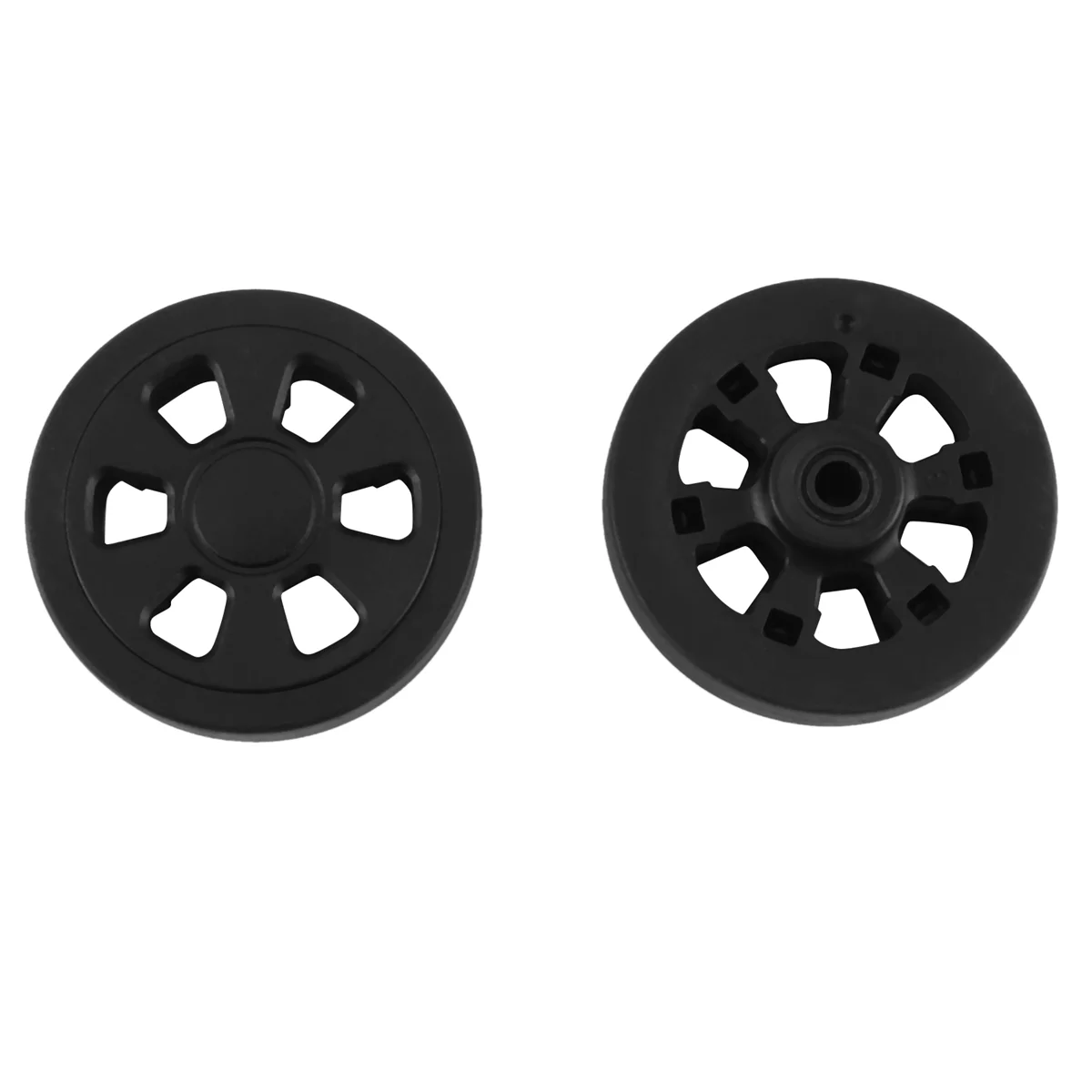 60mm x 12mm Luggage Wheels Replacement Wear Resistant Environmental Protection PU Suitcase Replacement Wheels BlaCk Pair