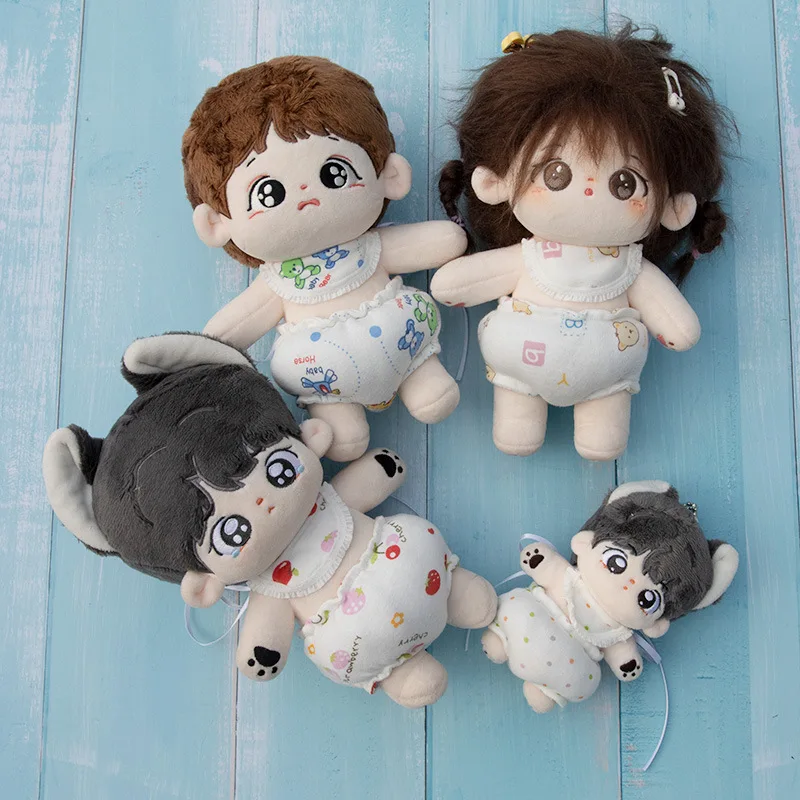 

1Set 10cm 15cm 20cm Doll Clothes Outfit Bib and Bread Diaper Doll Accessories Changing Dressing Game Fans Gift Toys