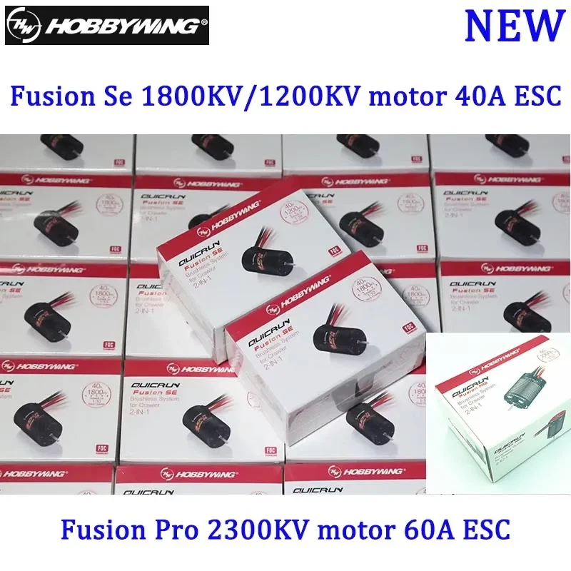 Новый сенсорный двигатель HobbyWing Fusion PRO 540 2300KV Fusion Se 1800kv 1200KV, встроенный 60A 40A ESC 2 в 1 для радиоуправляемой машины 1/10