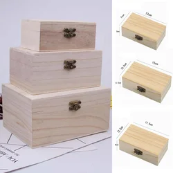 Versatile Wooden Storage Box with Lid - Hinged Craft and Gift Solution - S