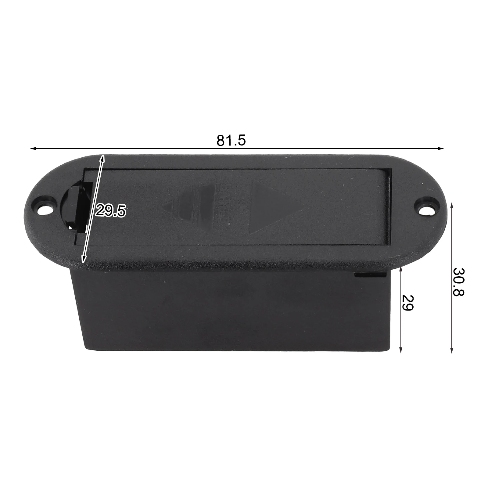 Bass-Batteriegehäuse, 81,5 x 29,5 mm, 9 V-Batteriekasten, flache Montage, Batteriegehäuse für elektrische Instrumente für aktive Tonabnehmer – Detail 17
