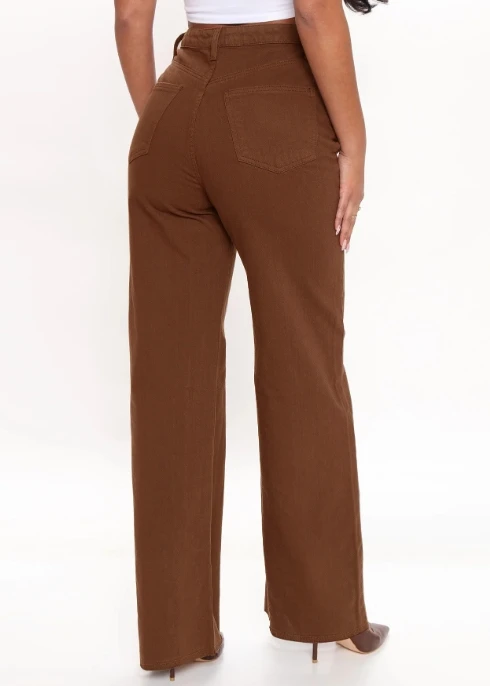 Brown Jeans Fashion Y2K Women High Waist Stretch Loose Straight Leg Female Trousers Streetwear Pants for Women Baggy Trouser