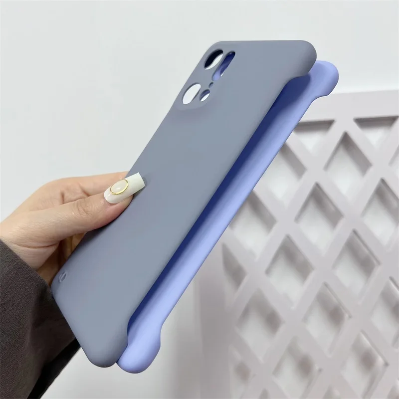 Bonbonfarbene, rahmenlose, matte Hülle für Oppo Find X5 FindX5 X3 X2 Pro 5G, schlanke, harte PC-stoßfeste Stoßstangenabdeckung_voghion.com
