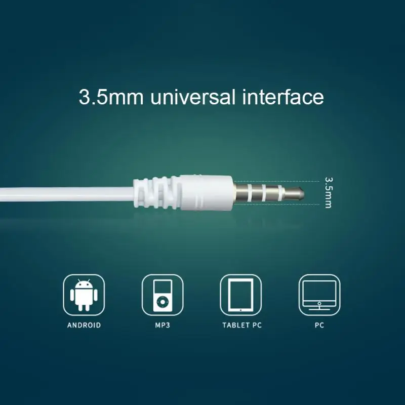 In-ear 3.5mm Earphones White For Samsung Galaxy Wired Headset With Mic Jack Headphone For Smart Cell Phones Adjustable Volume