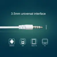 3.5mm In-ear Earphones White For Samsung Galaxy Wired Headset With Mic Jack Headphone For Smart Cell Phones Adjustable Volume - Image 5