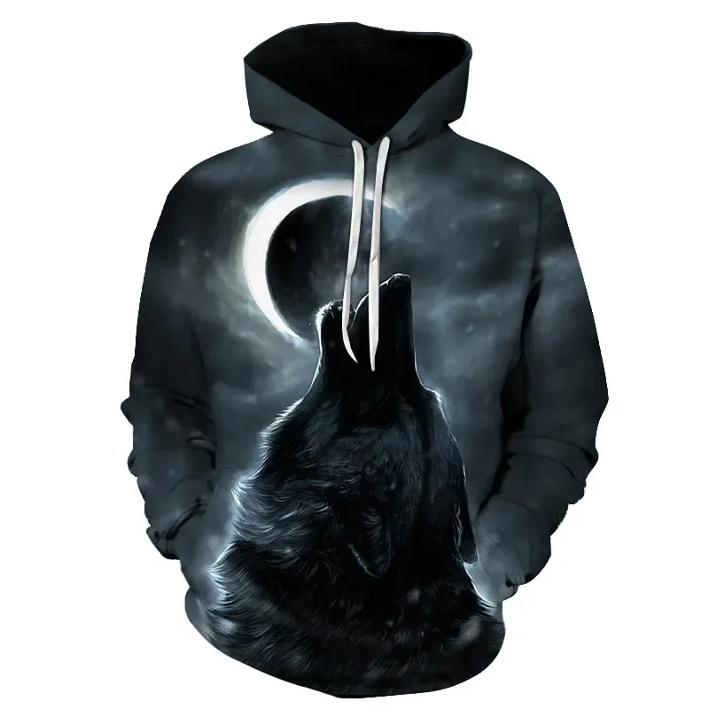 

New hot fashion ferocious Howl Wolf Animal Pattern 3D Printing Hoodie Men Hoodies trend Winter Sweatshirts Oversized Hoodie Top