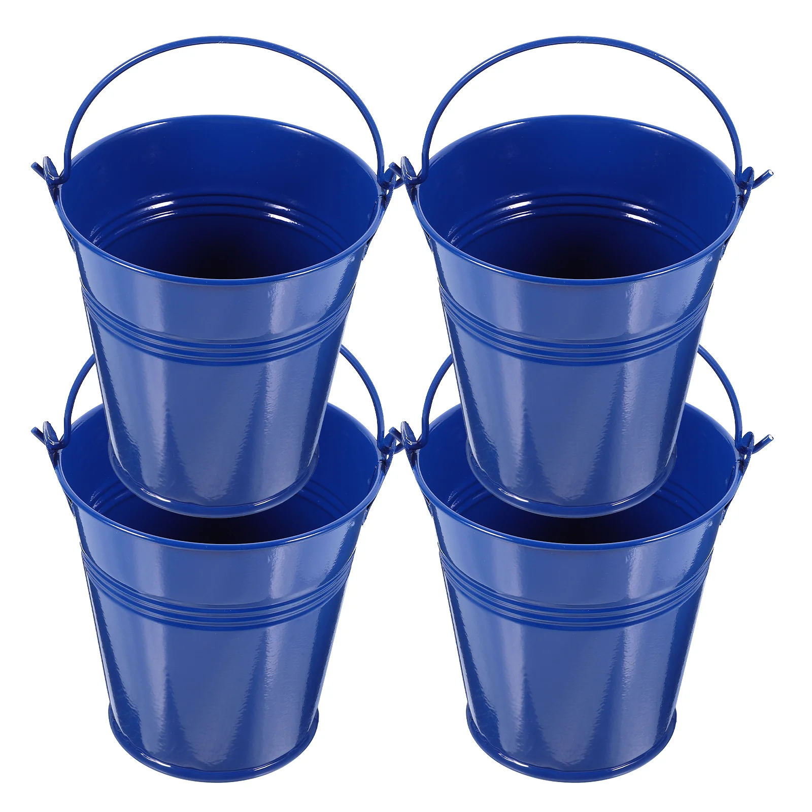 

4 Pcs Mini Bucket Plant Storage Iron Flower Pot Vase Household Tin Buckets For Party Succulent Metal Succulents Child Planter