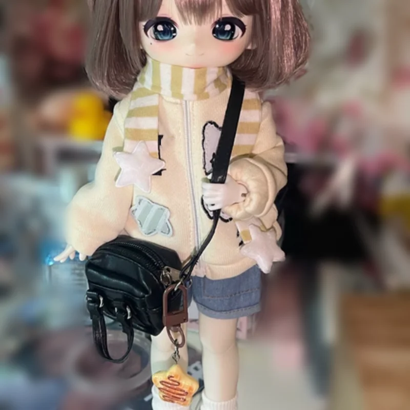 รูปสินค้า กระเป๋าแต่งตุ๊กตา BJD สะพายข้าง 17cm 1/6 1/8