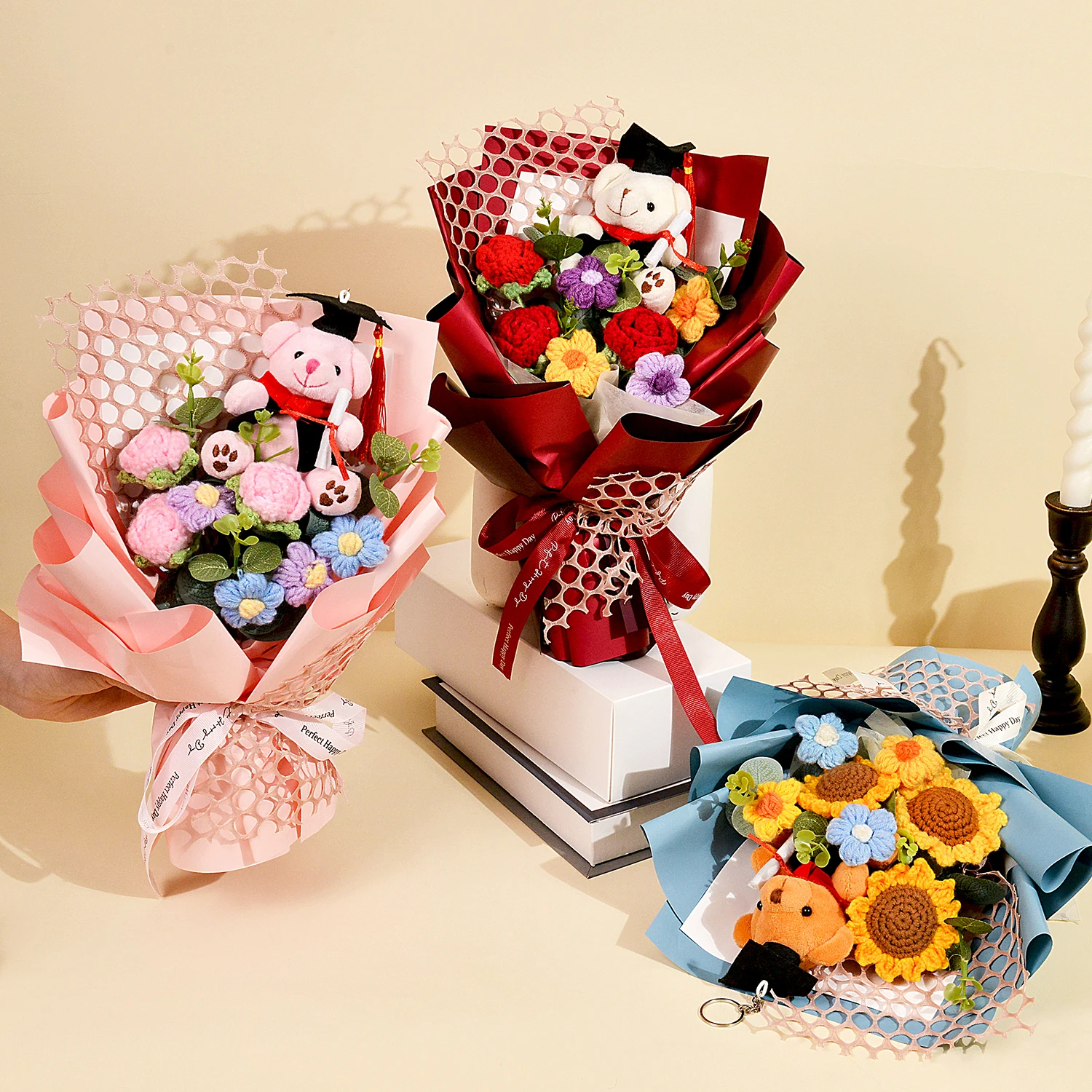 باقة " فرحة التخرج " بالكروشيه