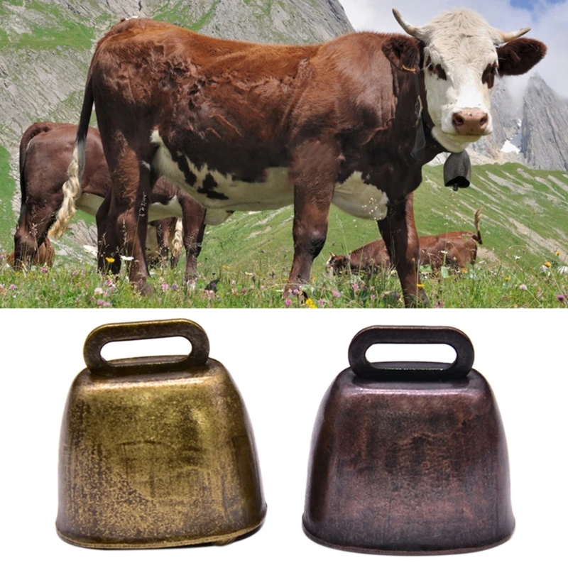 3Pcs Cow Horse Sheep Grazing Copper Bells Durable Brass Bells for Farm Animals Cattles Goats Farm Loud Bronze Bell animal bells