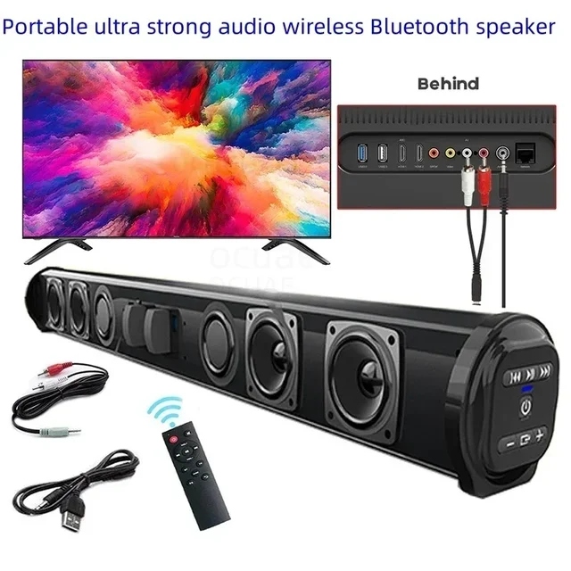 Portable Super Powerful Sound Bar Wireless Bluetooth Speaker