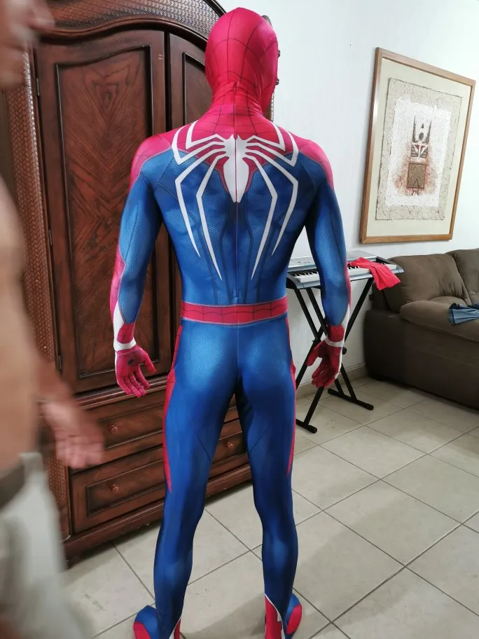 Game PS4 Spiderman Cosplay Costume Superhero Zentai Suit Halloween Costumes Full Body JumpSuit for Adult/Men cosplay costumes