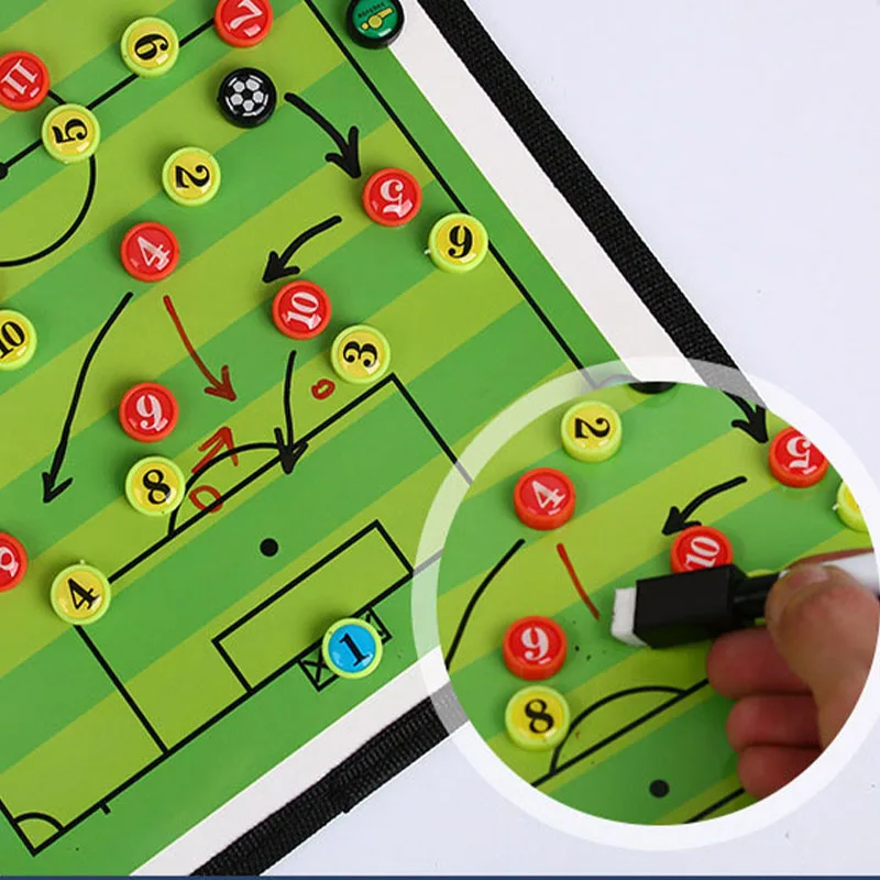Soccer Tactical Board Magnetic Football Basketball Coaching Clipboard 1Set