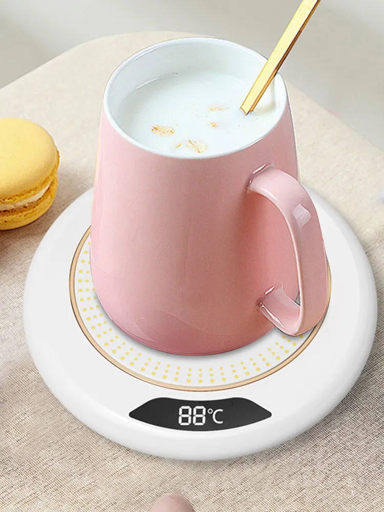 USB Electric Beverage Warmer with Adjustable Temperature Settings for Coffee, Milk, and Tea