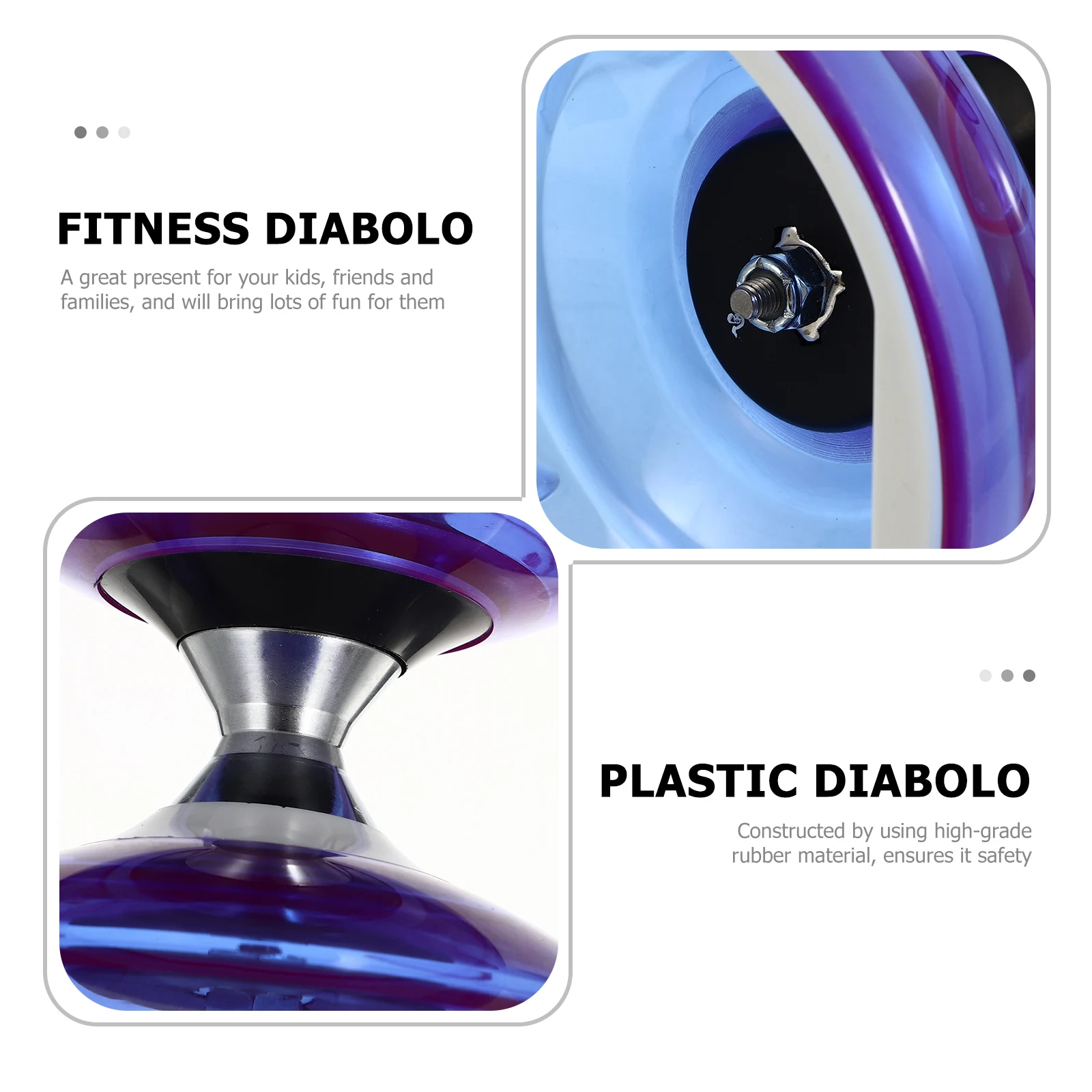 Double-headed Diabolo Toys Chinese Yo for Kids Elderly Juggling Set Soft Rubber Professional Student Plastic Chinese Kids Toys diabolo toy