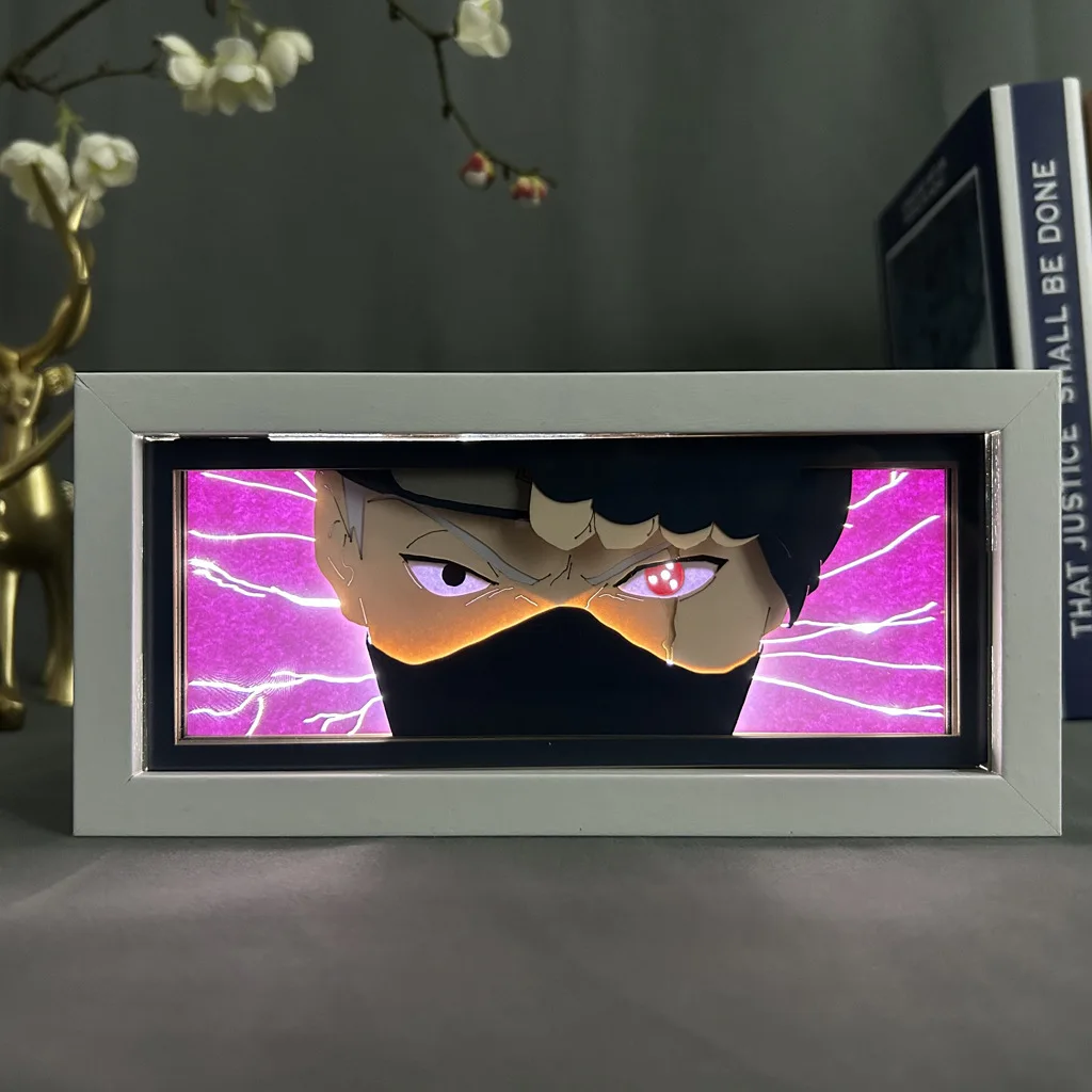 thumbnail image 1 of Caja de luz de anime 3D Uzumaki Naruto Uchiha Itachi Figura de acción de anime Lámpara LED cortada con papel para juguetes de niños Regalo de cumpleaños y Navidad, 1 of 5