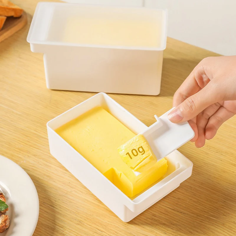 Butter Dish With Cover Butter Fresh-keeping Box With Cutter Slicer Countertop Box For Refrigerator Storage Home
