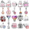 925 Sterling Silver Happy Birthday Anniversary Celebration Beads Charm Fit Original Pendant Bracelet Jewelry making Women Gift 1