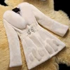 2022 New Winter Thick Plush Warm Clothes Big Size 4XL Overcoat Faux Fur Collar Fashion Ladies Coats Furry Female Coats Soft 2